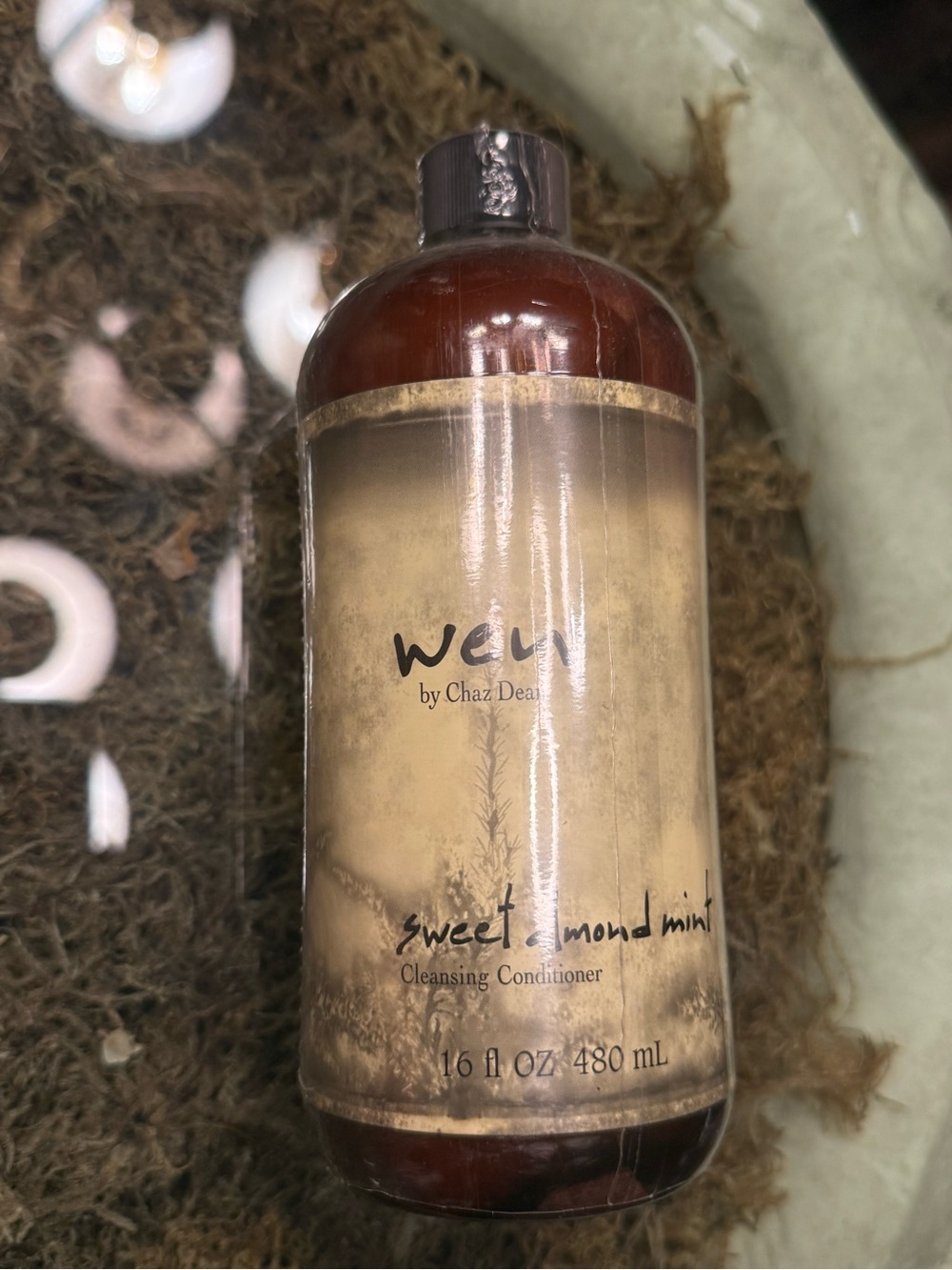 WEN Sweet Almond Mint Body Wash - Brown and Cream Bottle